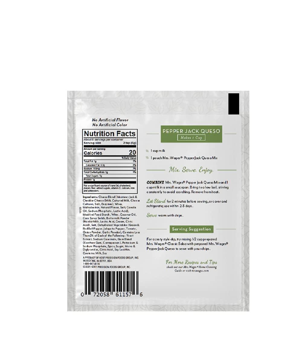 image:imageMrs Wages Cheese Dip Mix Pepper Jack Queso 15 oz Packet Pack Of 12Pepper Jack Queso