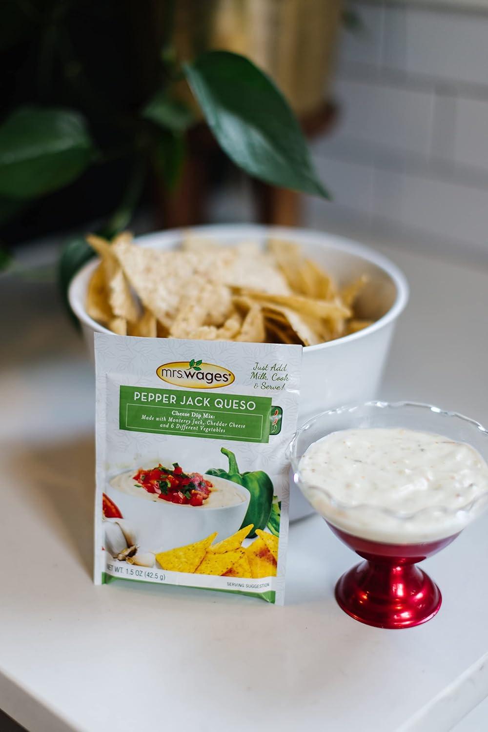 image:imageMrs Wages Cheese Dip Mix Pepper Jack Queso 15 oz Packet Pack Of 12Pepper Jack Queso