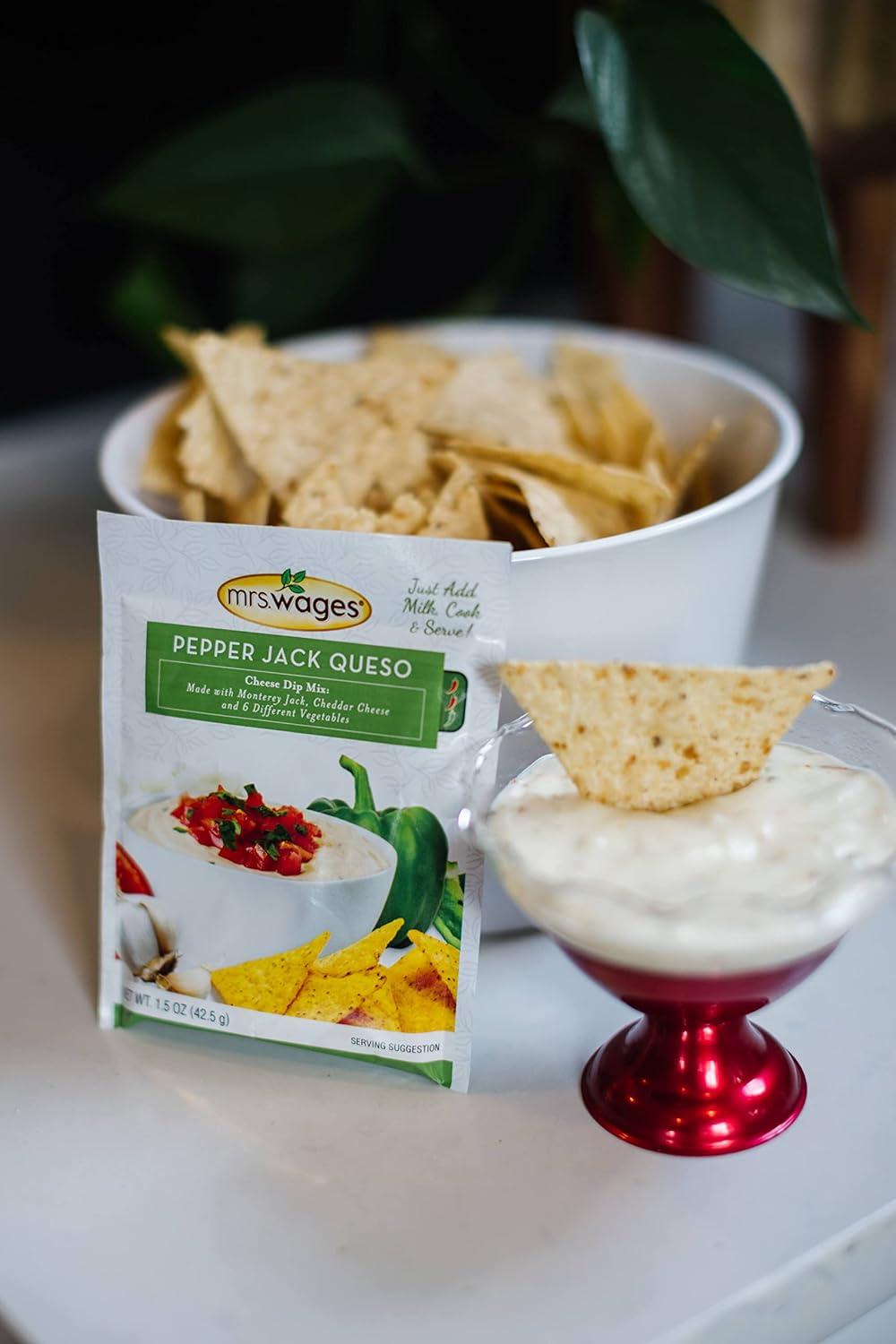 image:imageMrs Wages Cheese Dip Mix Pepper Jack Queso 15 oz Packet Pack Of 12Pepper Jack Queso