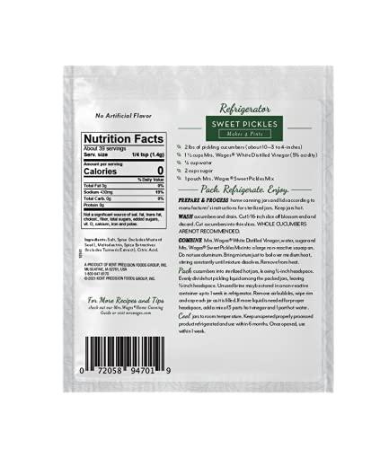 image:imageMrs Wages Medium Spicy Pickles Refrigerator Pickle Mix Quick and Easy SimpleToUse Simple Homemade Pickles Flavorful Spice 185 oz Packet Value Pack of 12Sweet Pickle