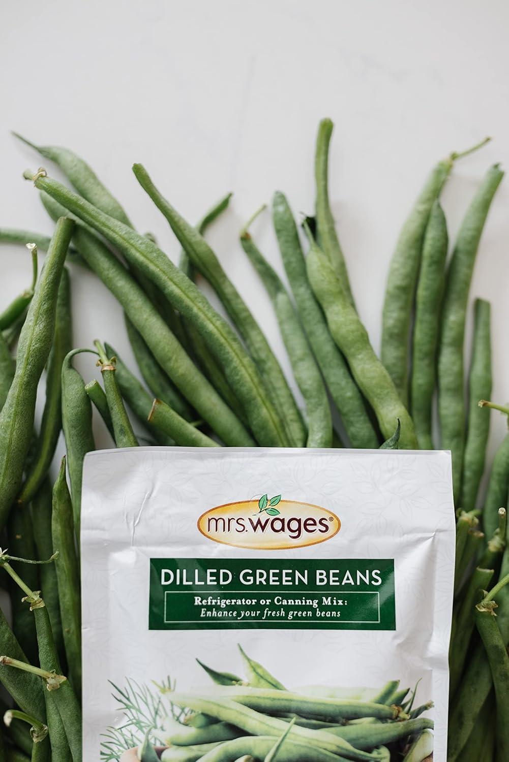 image:imageMrs Wages Medium Spicy Pickles Refrigerator Pickle Mix Quick and Easy SimpleToUse Simple Homemade Pickles Flavorful Spice 185 oz Packet Value Pack of 12Dilled Green Beans