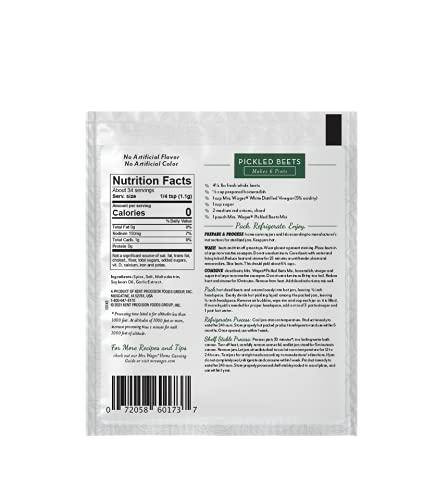 image:imageMrs Wages Medium Spicy Pickles Refrigerator Pickle Mix Quick and Easy SimpleToUse Simple Homemade Pickles Flavorful Spice 185 oz Packet Value Pack of 12Pickled Beets