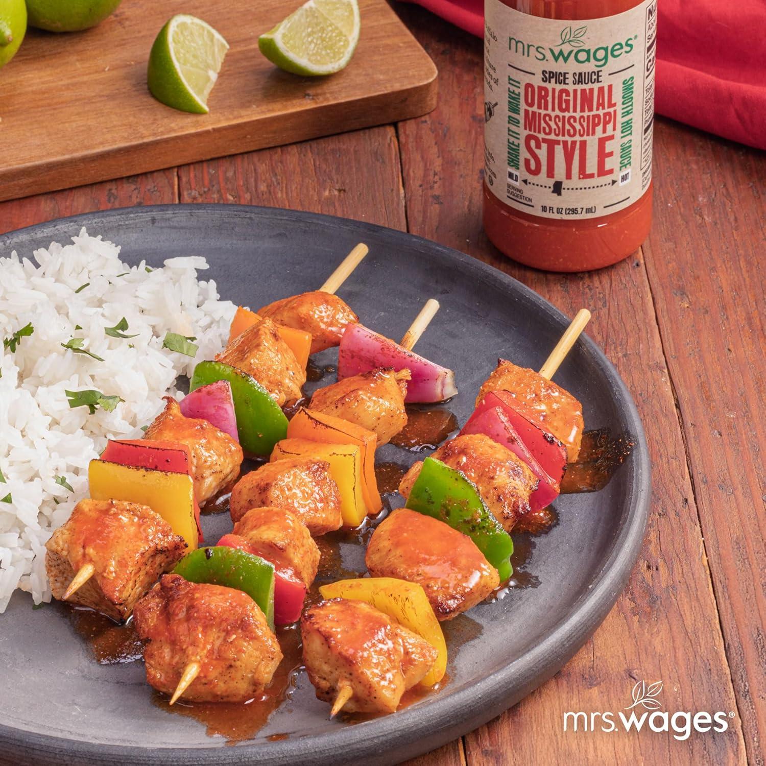 image:imageMrs Wages Original Mississippi Style Spice Sauce Medium Hot Sauce Perfect For Wings Chicken Dip Kabobs Zesty Tangy Cayenne Pepper amp Vinegar Flavorful Heat Smooth Hot Sauce 10 fl oz BottleOriginal Mississippi
