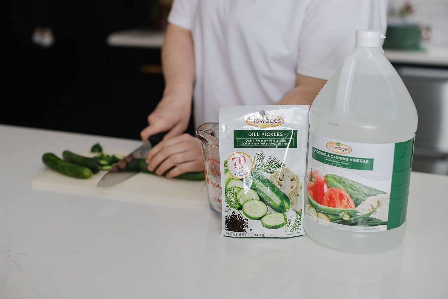 image:imageMrs Wages Pickled Okra and Vegetables Quick Process Mix Quick and Easy SimpleToUse Great Flavor Enhance Pickled Vegetables 336 oz Packet Value Pack of 12Dill
