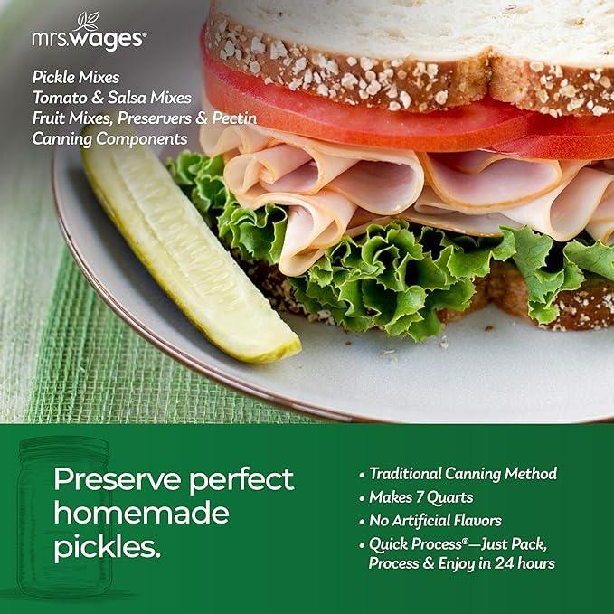 image:imageMrs Wages Pickled Okra and Vegetables Quick Process Mix Quick and Easy SimpleToUse Great Flavor Enhance Pickled Vegetables 336 oz Packet Value Pack of 12Polish Dill