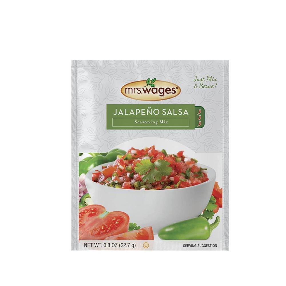image:imageMrs Wages Chipotle and Garlic Salsa Seasoning Mix Quick and Easy Flavorful Salsa Seasoning Variety of Uses Fresh Flavor 08 oz packet Value Pack of 12Jalapeno Salsa