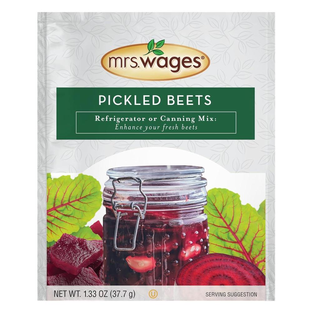 image:imageMrs Wages Medium Spicy Pickles Refrigerator Pickle Mix Quick and Easy SimpleToUse Simple Homemade Pickles Flavorful Spice 185 oz Packet Value Pack of 12Pickled Beets