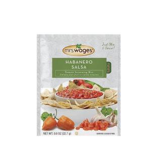 image:imageMrs Wages Chipotle and Garlic Salsa Seasoning Mix Quick and Easy Flavorful Salsa Seasoning Variety of Uses Fresh Flavor 08 oz packet Value Pack of 12Habanero Salsa
