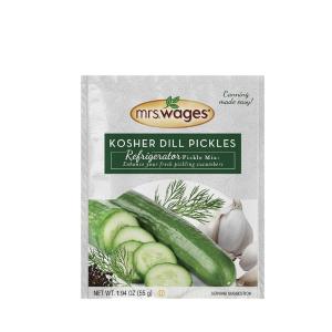 image:imageMrs Wages Medium Spicy Pickles Refrigerator Pickle Mix  Quick and Easy  SimpleToUse  Simple Homemade Pickles  Flavorful Spice  185 oz Packet Value Pack of 12Kosher Dill