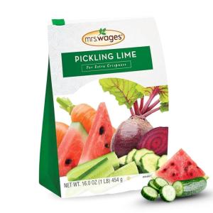 image:imageMrs Wages Pickling Lime EasyToMake Crispy Flavorful Pickles Tasty Creations Pickling Lime LongLasting Resealable Bag 1 lb Value Pack of 61 Pound Pack of 1