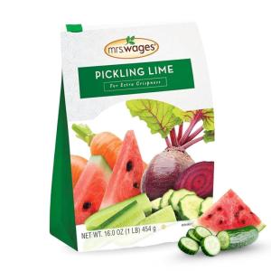 image:imageMrs Wages Pickling Lime EasyToMake Crispy Flavorful Pickles Tasty Creations Pickling Lime LongLasting Resealable Bag 1 lb Value Pack of 61 Pound Pack of 6