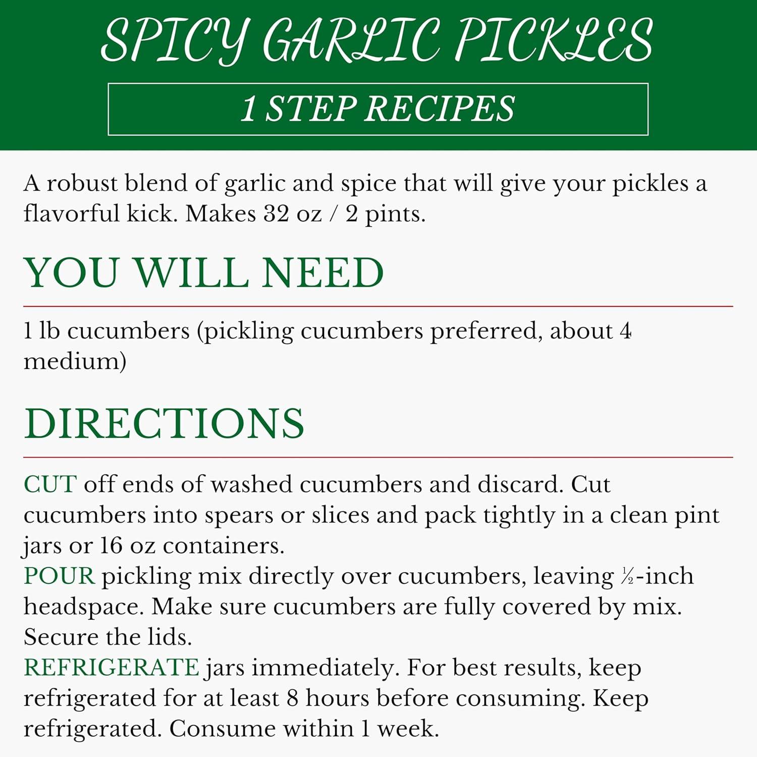 image:imageMrs Wages 1 Step Pickle Bread And Butter Pickling Mix DIY Fresh Pickles in 8 Hours Gluten Free Kosher No Artificial Flavor Each Bottle Makes 2 Pints16 fl oz Bottle VALUE PACK of 6Spicy Garlic