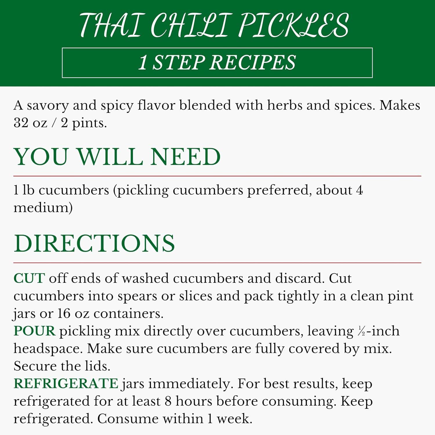 image:imageMrs Wages 1 Step Pickle Bread And Butter Pickling Mix DIY Fresh Pickles in 8 Hours Gluten Free Kosher No Artificial Flavor Each Bottle Makes 2 Pints16 fl oz Bottle VALUE PACK of 6Thai Chili