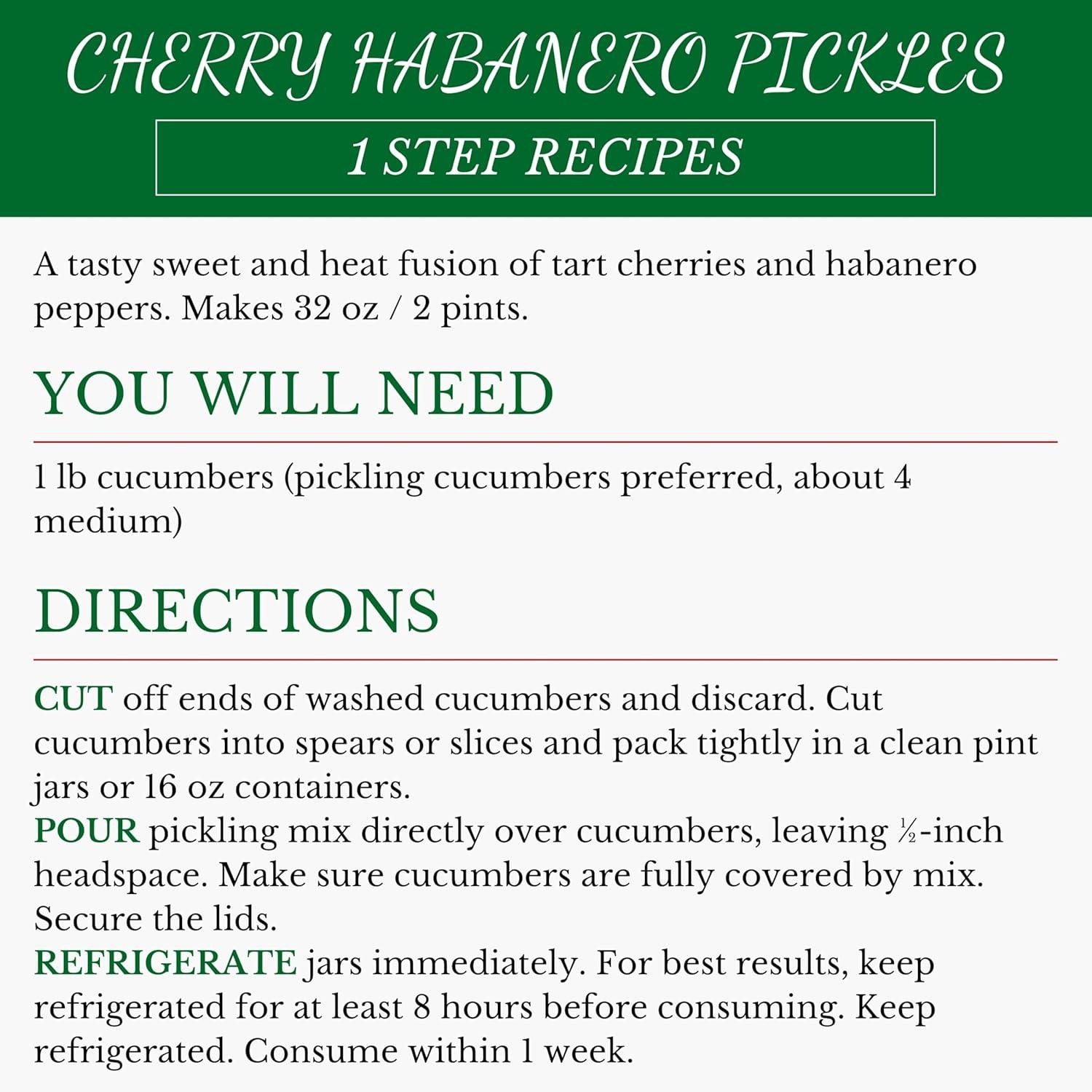 image:imageMrs Wages 1 Step Pickle Bread And Butter Pickling Mix DIY Fresh Pickles in 8 Hours Gluten Free Kosher No Artificial Flavor Each Bottle Makes 2 Pints16 fl oz Bottle VALUE PACK of 6Cherry Habanero