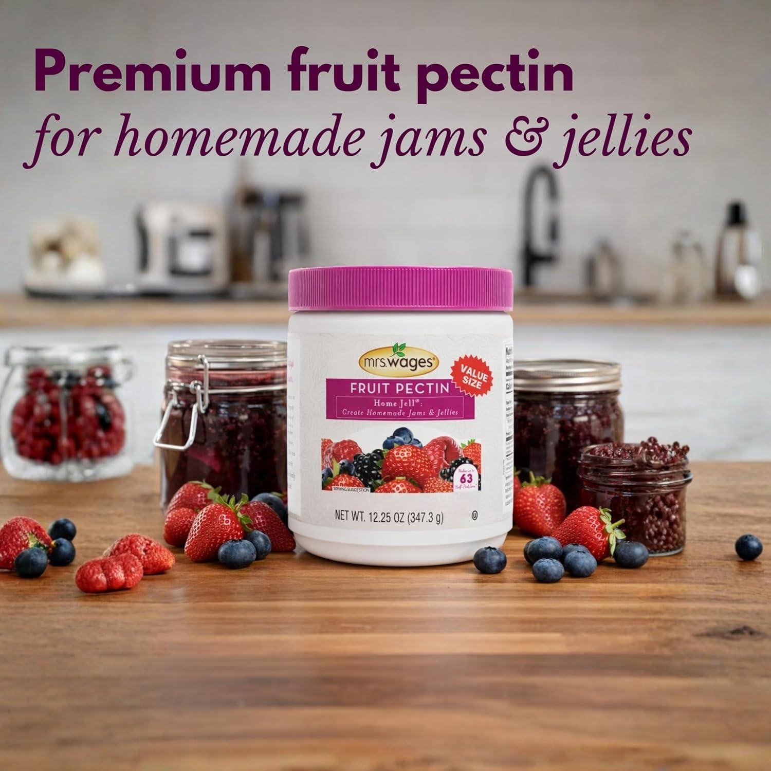 image:imageMrs Wages Fruit Pectin Home Jell EasyToUse Fast Results Homemade Jelly Jams or Freezer Jams 175 oz Carton Value Pack of 12Fruit Pectin