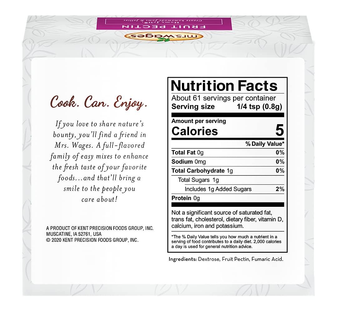 image:imageMrs Wages Fruit Pectin Home Jell EasyToUse Fast Results Homemade Jelly Jams or Freezer Jams 175 oz Carton Value Pack of 12Fruit Pectin