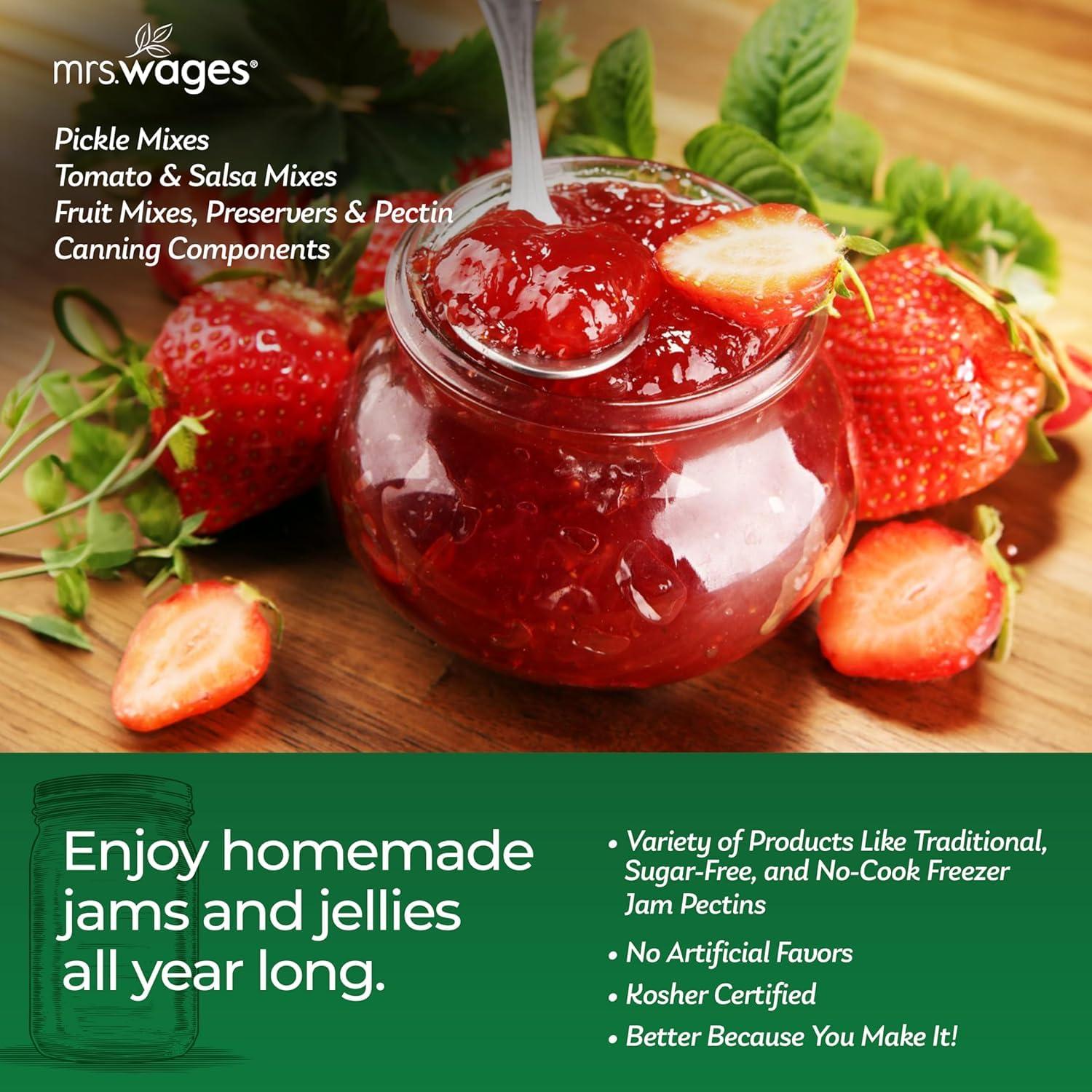 image:imageMrs Wages Fruit Pectin Home Jell EasyToUse Fast Results Homemade Jelly Jams or Freezer Jams 175 oz Carton Value Pack of 12Unflavored