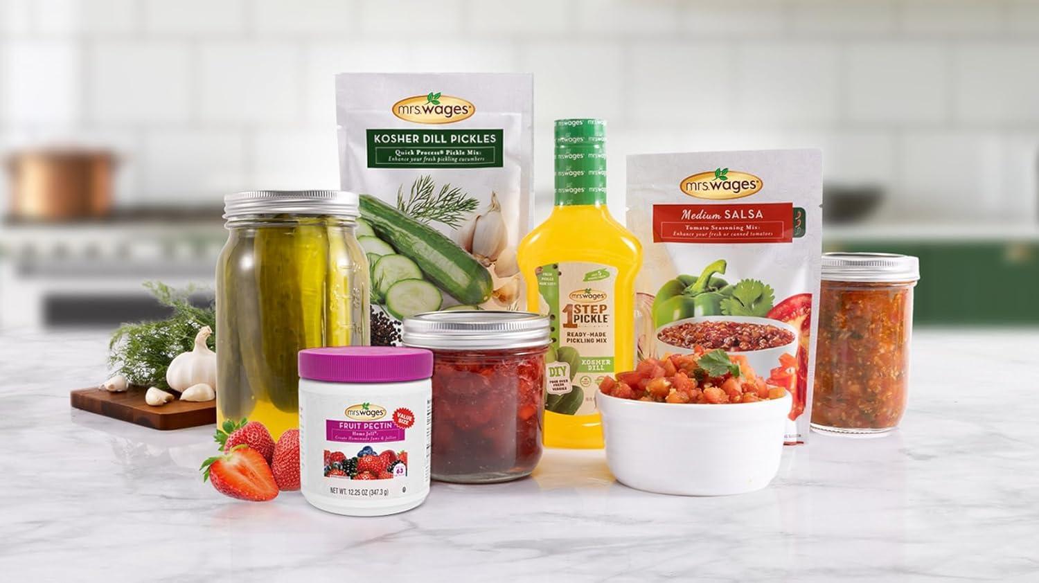 image:imageMrs Wages Fruit Pectin Home Jell EasyToUse Fast Results Homemade Jelly Jams or Freezer Jams 175 oz Carton Value Pack of 12Unflavored