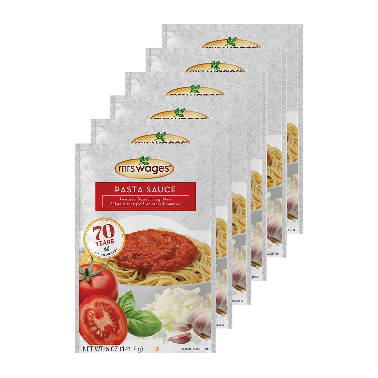 image:imageMrs Wages Tomato Soup Seasoning Mix EasyToUse Simple Homemade Tomato Soup Great Flavor Easy To Freeze or Serve Fresh Naturally Flavored 55 oz Packet Value Pack of 6Pasta Sauce