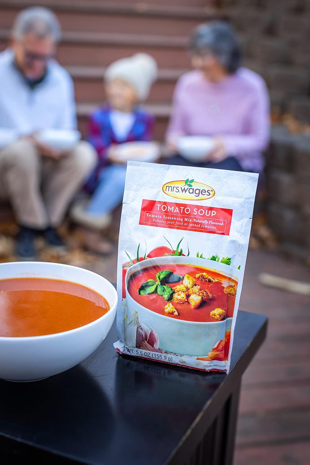 image:imageMrs Wages Tomato Soup Seasoning Mix EasyToUse Simple Homemade Tomato Soup Great Flavor Easy To Freeze or Serve Fresh Naturally Flavored 55 oz Packet Value Pack of 6Tomato Soup