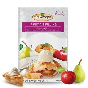 image:imageMrs Wages Spiced Apple Mix  EasyTo Use  Spiced Seasoning Mix  Simple Canning  Fresh Tasting Pie Filling  Variety of Uses  50 oz packet Value Pack of 12Fruit Pie