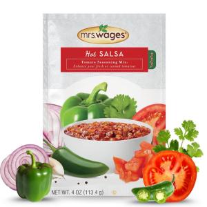 image:imageMrs Wages Tomato Soup Seasoning Mix EasyToUse Simple Homemade Tomato Soup Great Flavor Easy To Freeze or Serve Fresh Naturally Flavored 55 oz Packet Value Pack of 6Hot Salsa